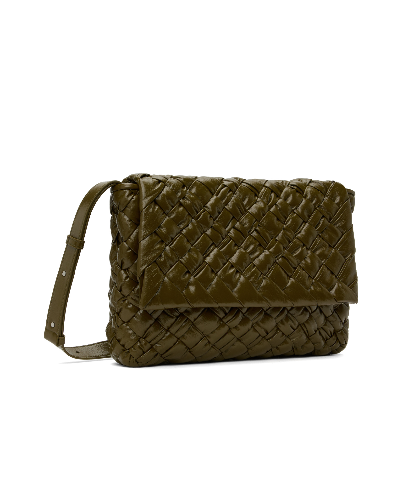 Bottega Veneta Rumple Logo Crossbody Bag In Brown