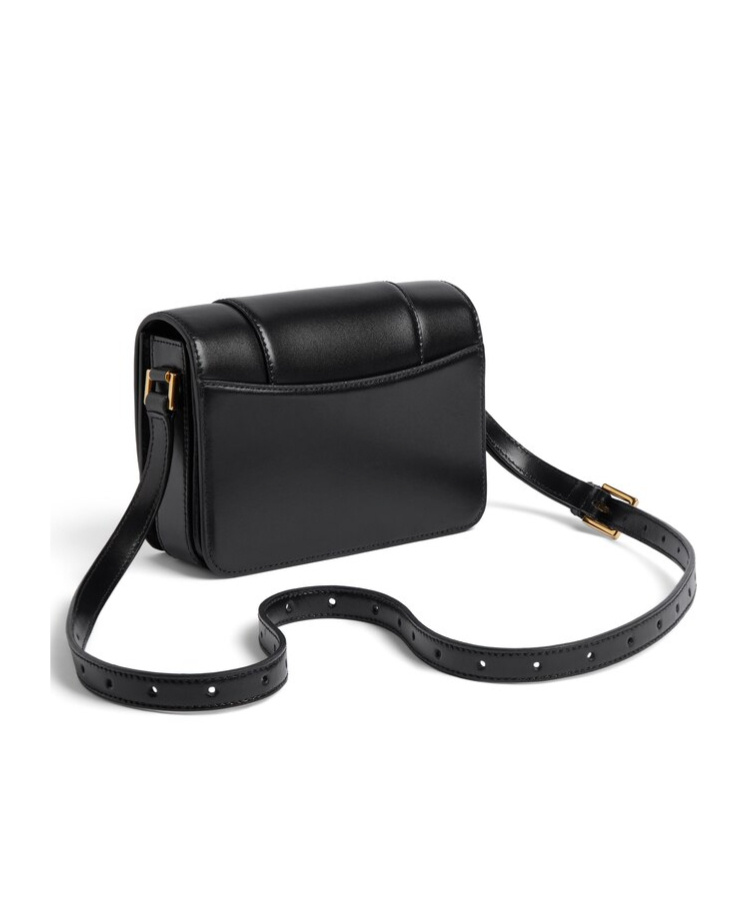Balenciaga Black Leather Small Hourglass Crossbody Bag In Black