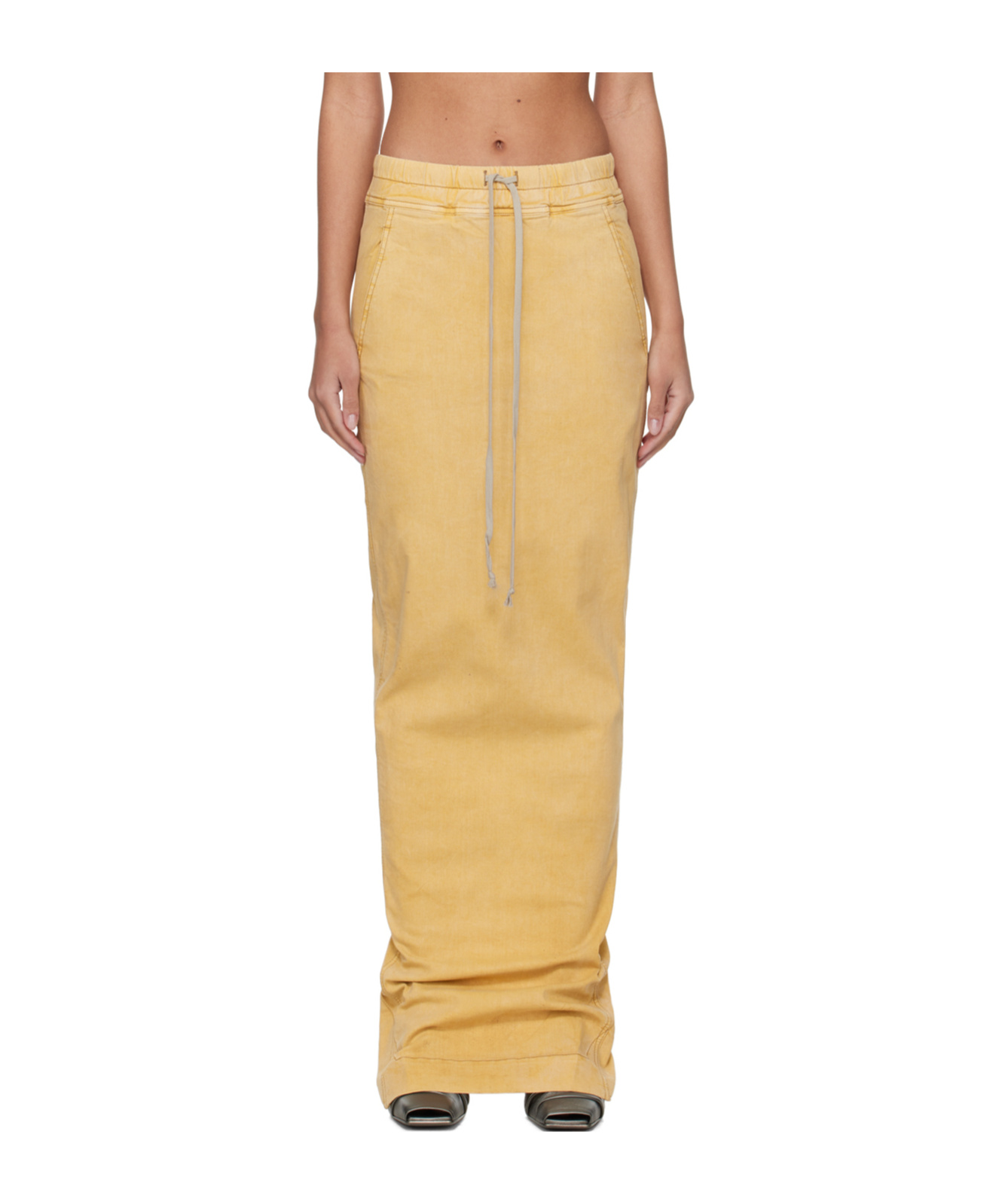 Rick Owens Drkshdw Loose Waist Skirt In Yellow