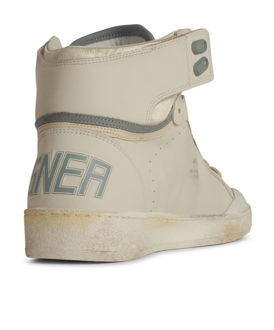 Golden Goose Sky Star White Leather Sneakers In Neutral