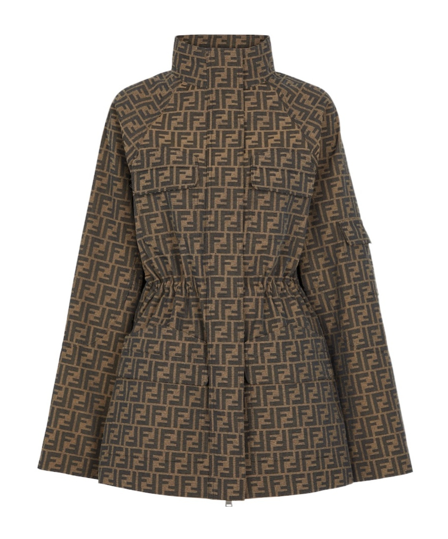 Fendi Long-sleeved Casual Jacket In Brown