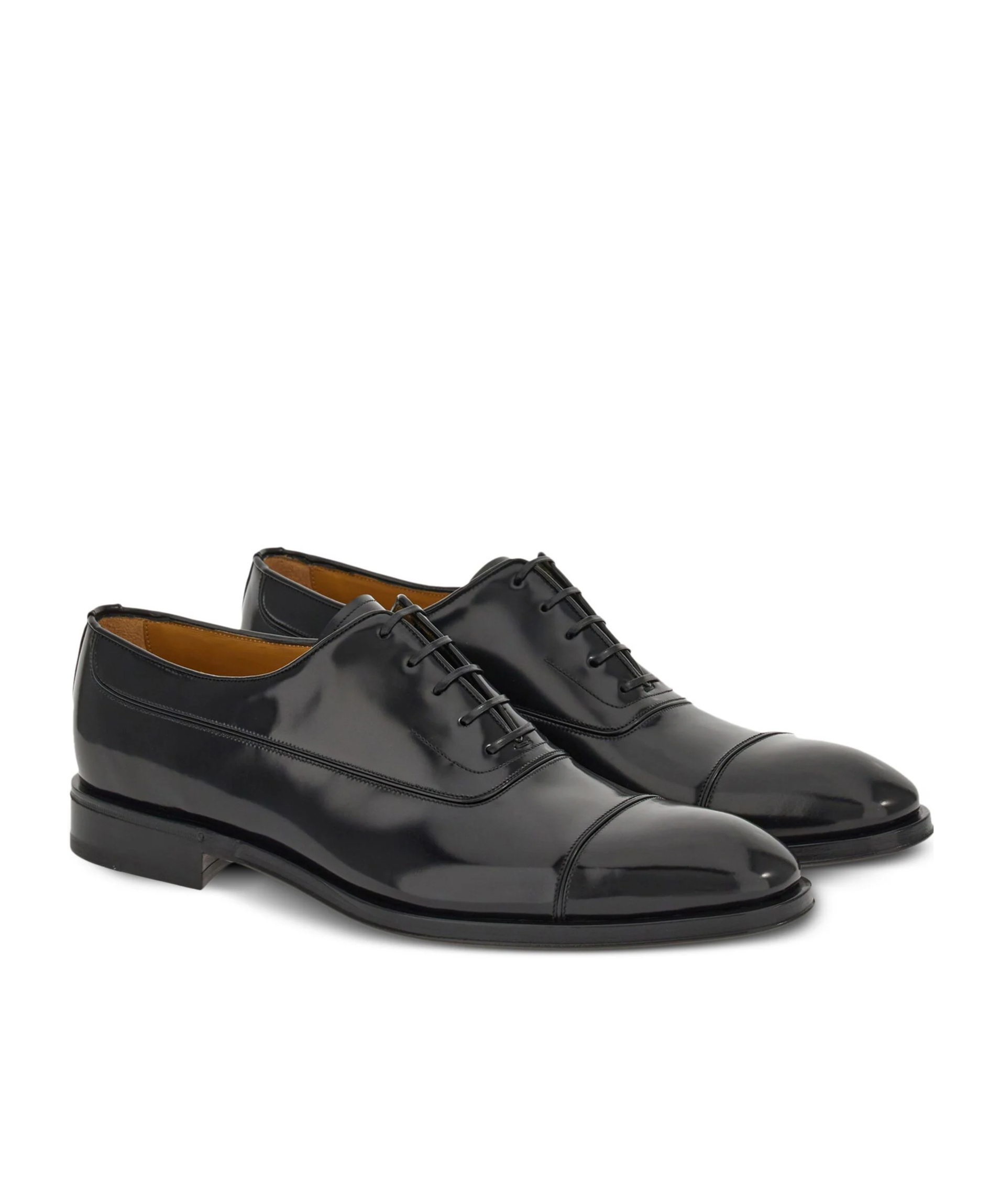 Ferragamo Lace-up Oxford Shoes In Black