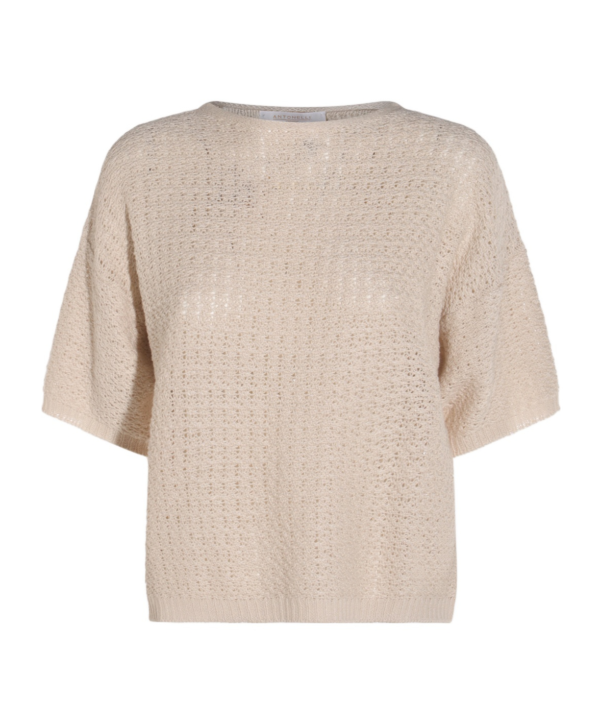 Antonelli Beige Linen And Cotton Top