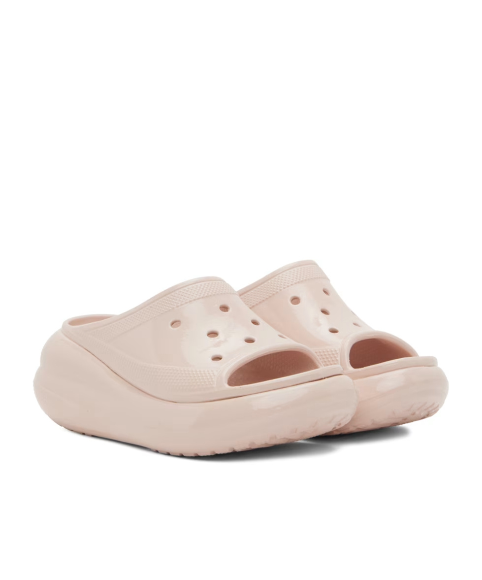 Crocs Perforated Detail Slippers In Nude