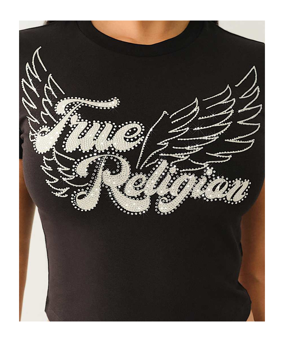 TRUE RELIGION CRYSTAL WING BABY TEE 