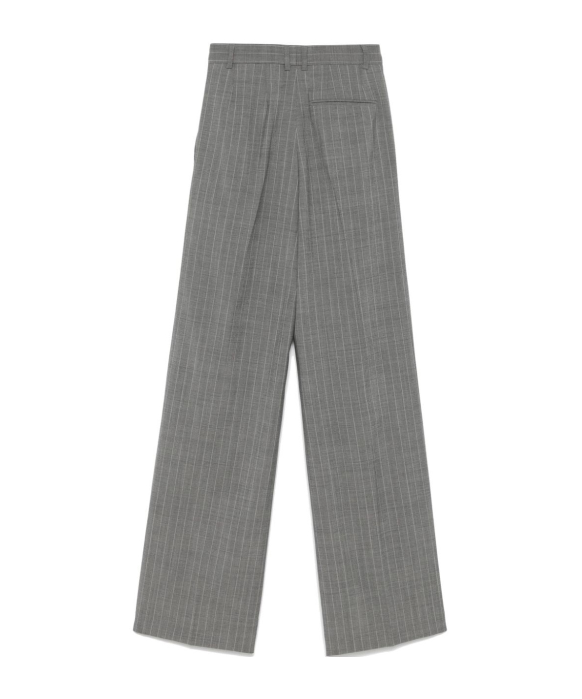 Hugo Boss High-waist Flared Trousers In Gray