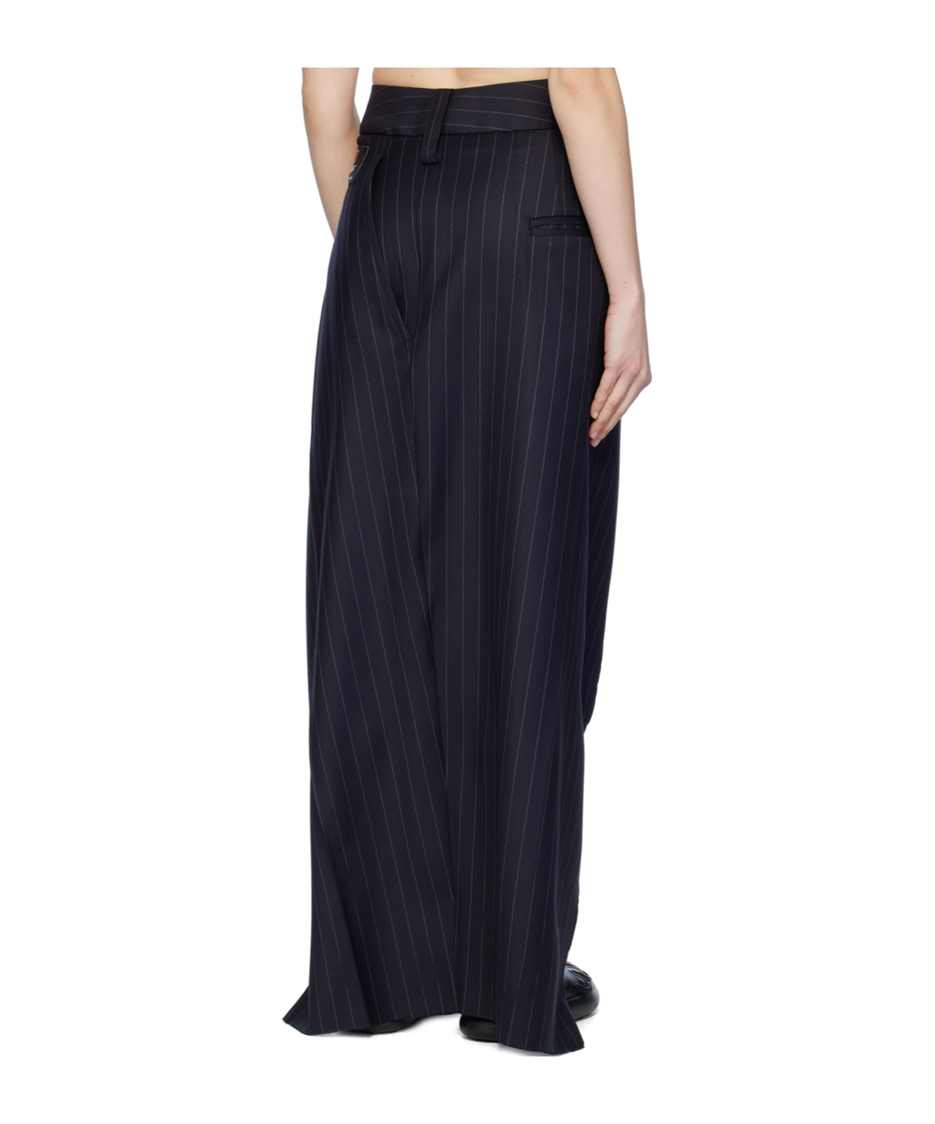 Doublet Black One Leg Maxi Skirt In Black