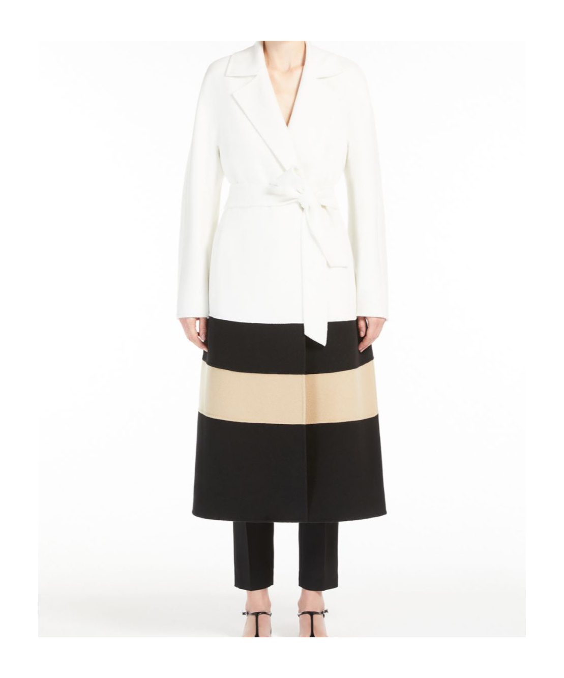 Max Mara Wool Robe Coat In White