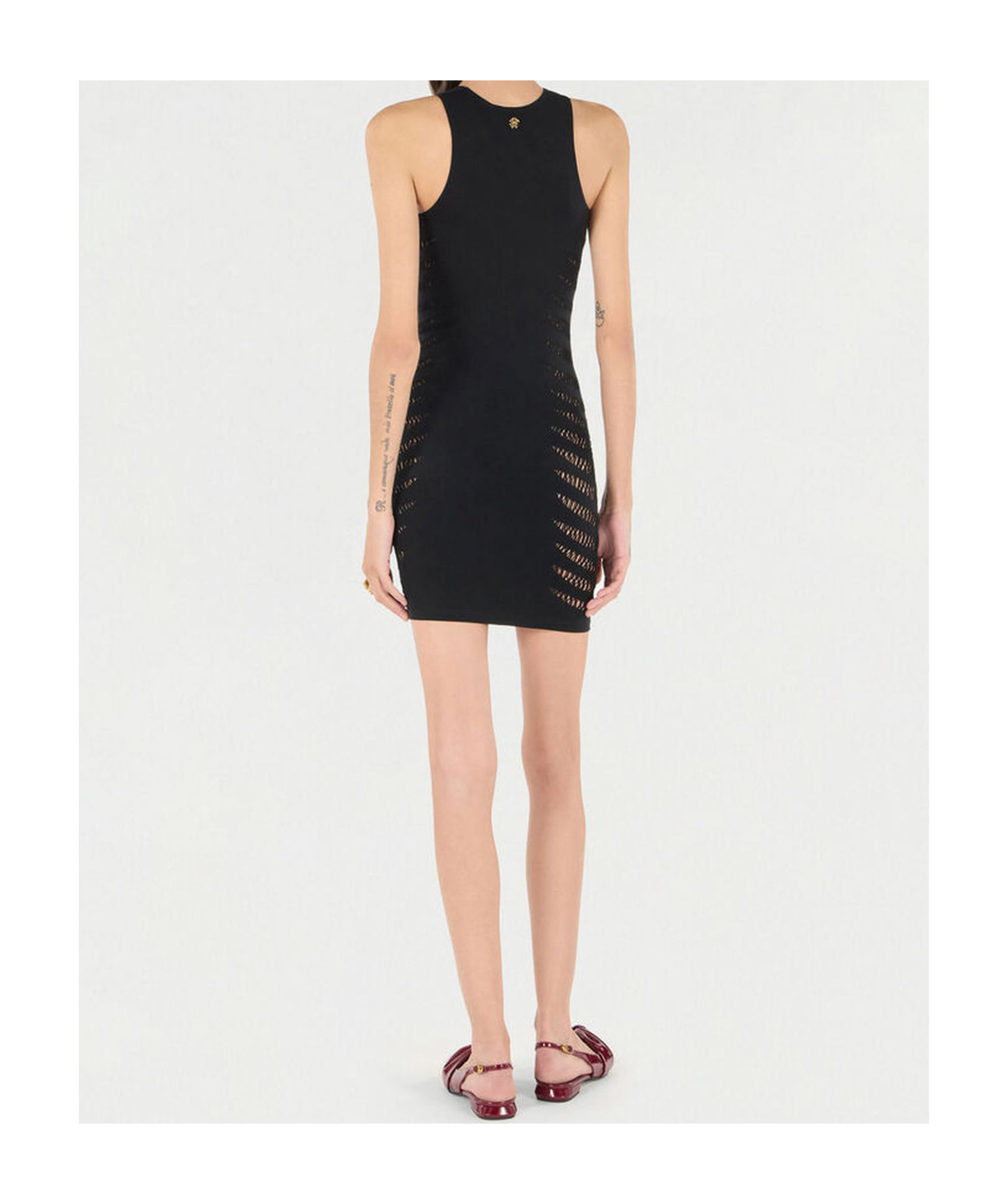 Roberto Cavalli Dress With Perforated Zebra Pattern