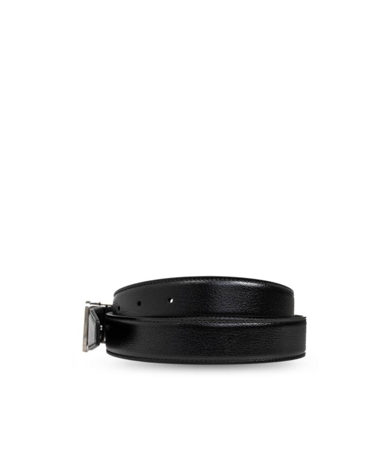 Tom Ford Logo-plaque Buckle Belt In Black