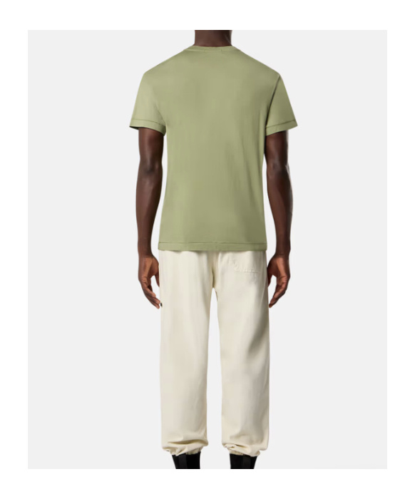 Stone Island Slim-fit Short-sleeve T-shirt With Compass Patch In Green