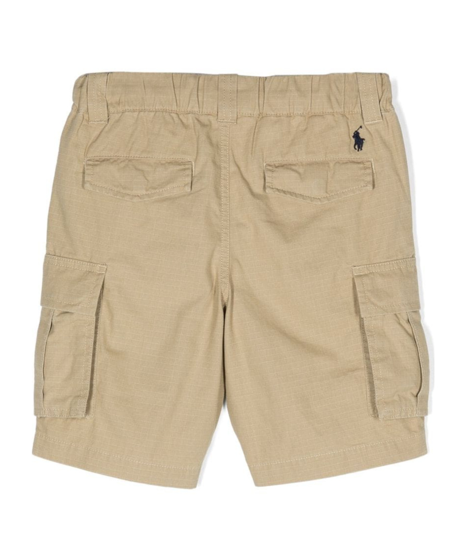 Polo Ralph Lauren Embroidered-logo Cargo-style Shorts In Nude