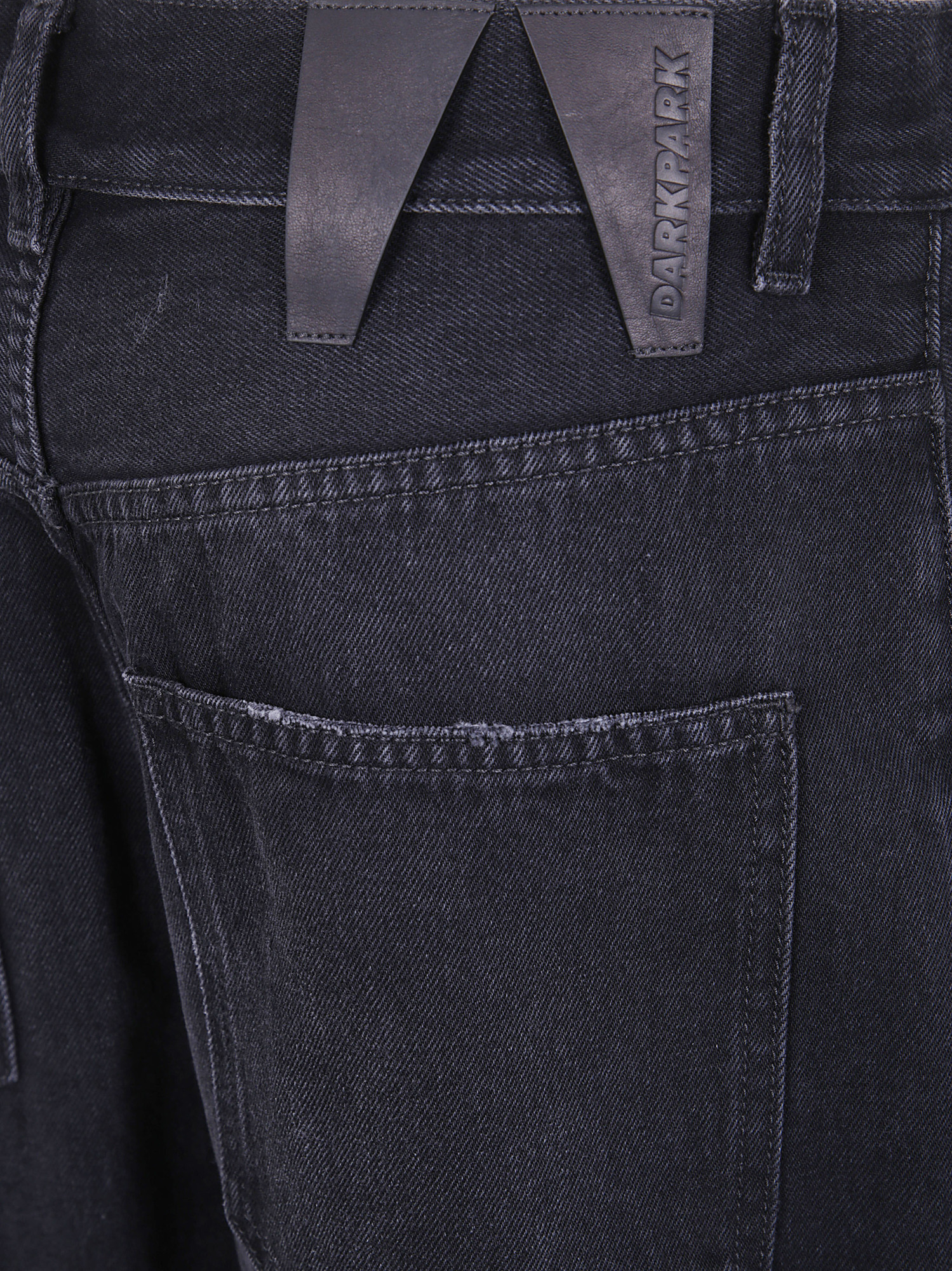 Darkpark Loose Fit Denim Trousers With Belt Detail In Black