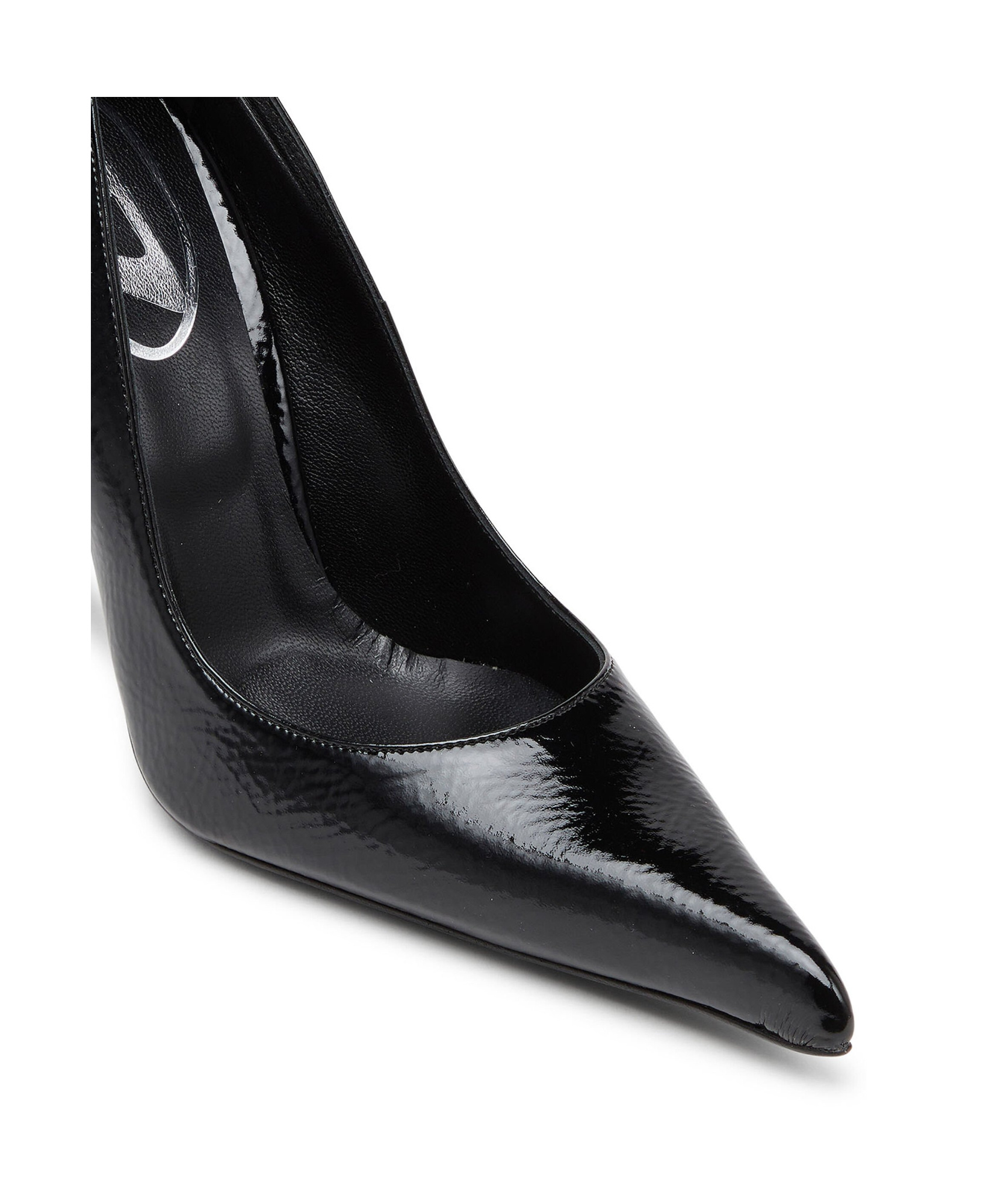 Diesel Heel Detail Pointed Toe Stiletto Pumps In Black