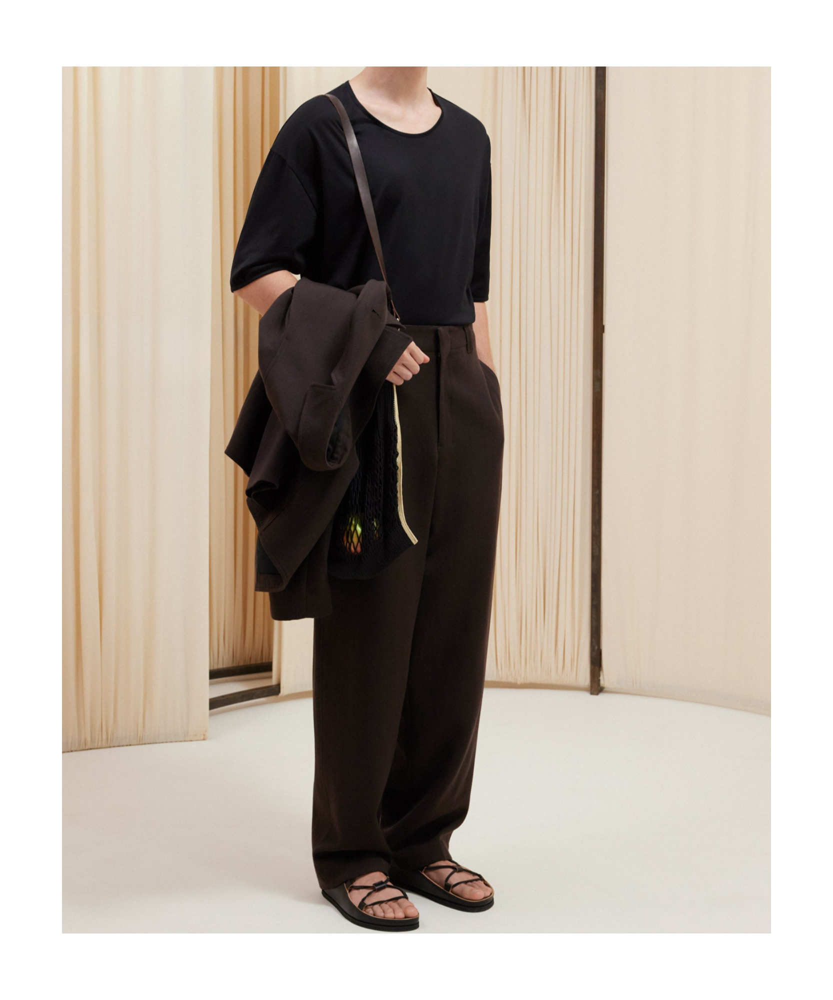Lemaire Black Relaxed-fit T-shirt In Black