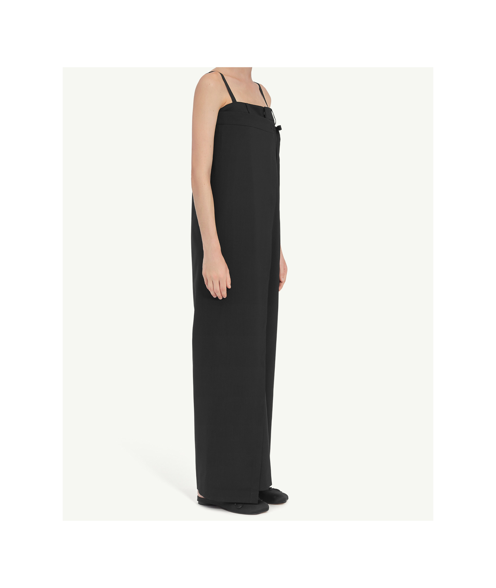 Mm6 Maison Margiela Single-stitch Logo Playsuit In Black