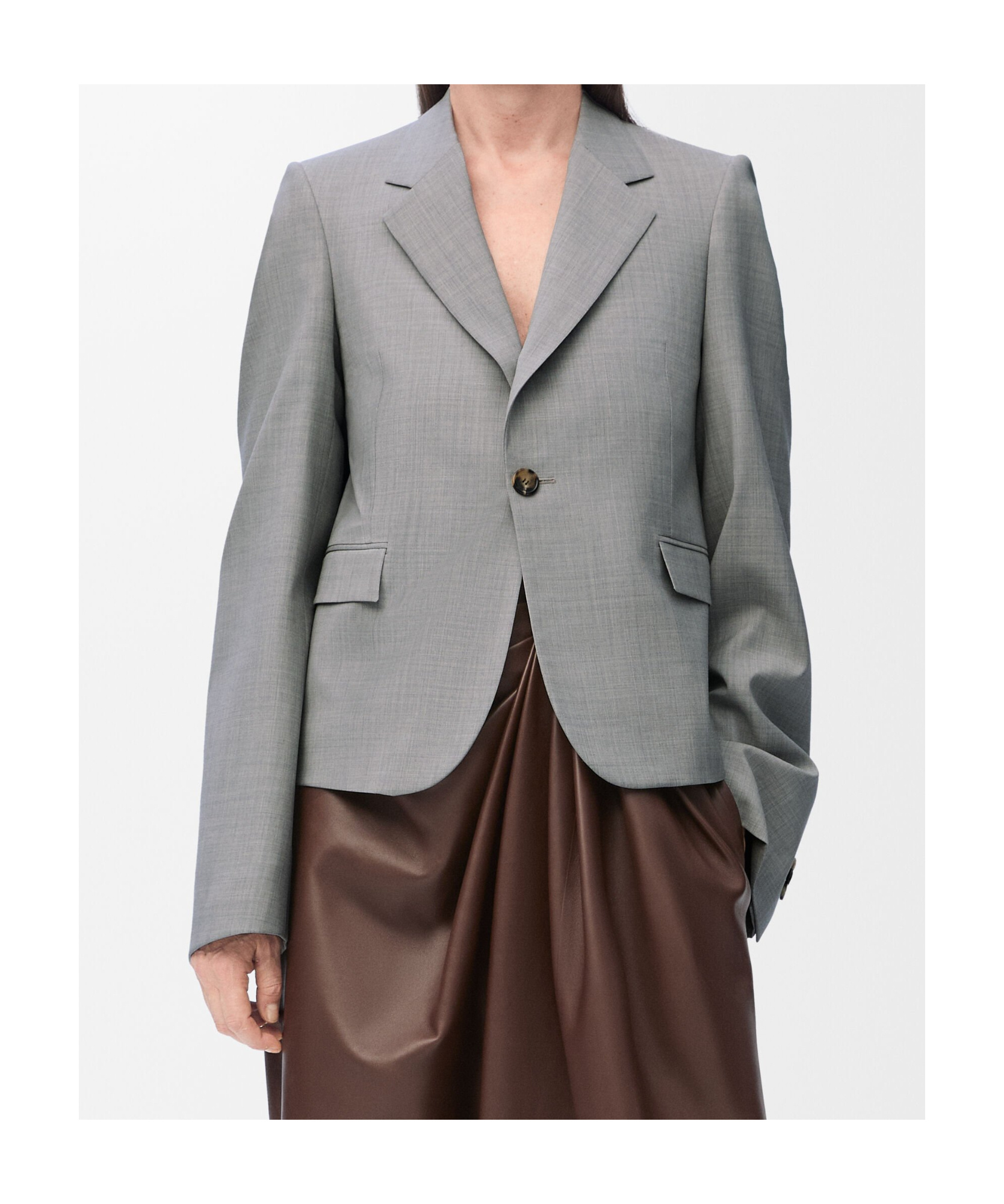 Shop Loewe Jacket In Wool In Gray