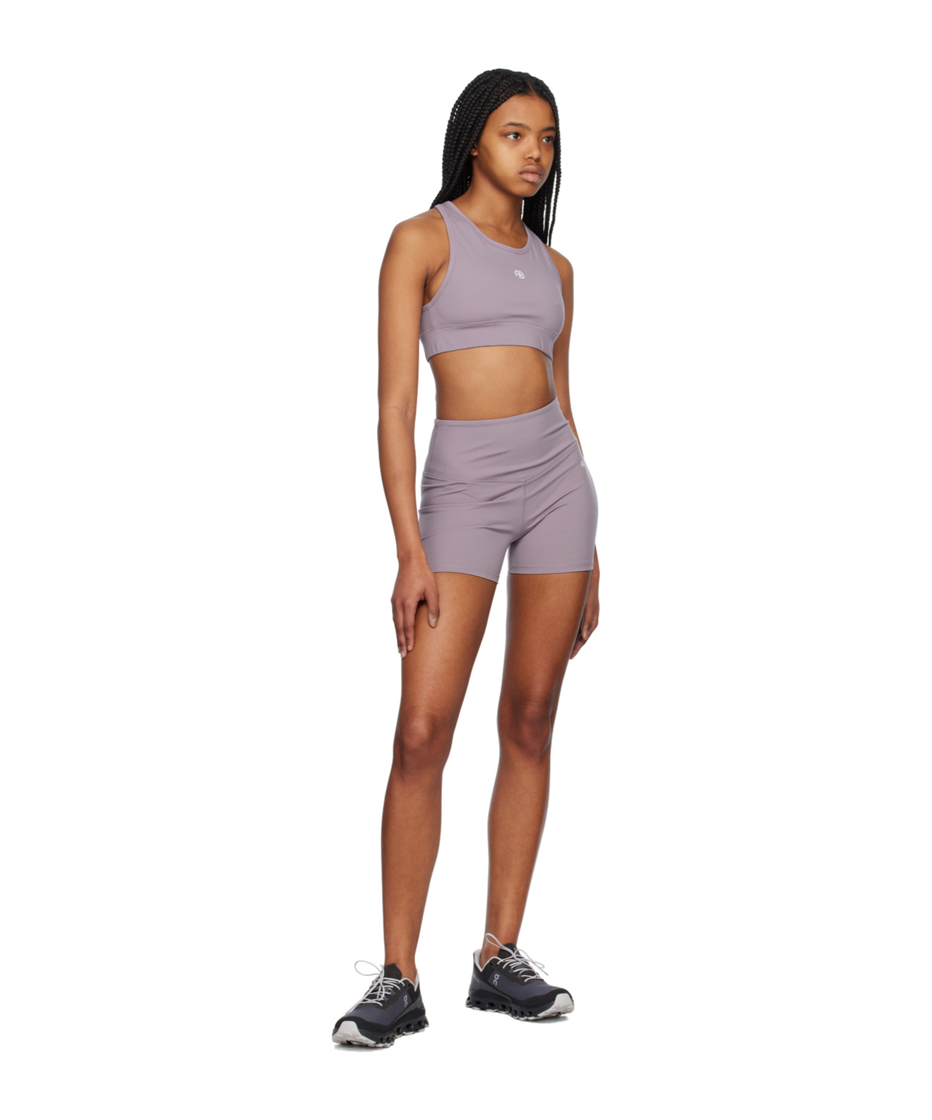 ANINE BING BLAIR LOGO-PRINT SPORTS BRA