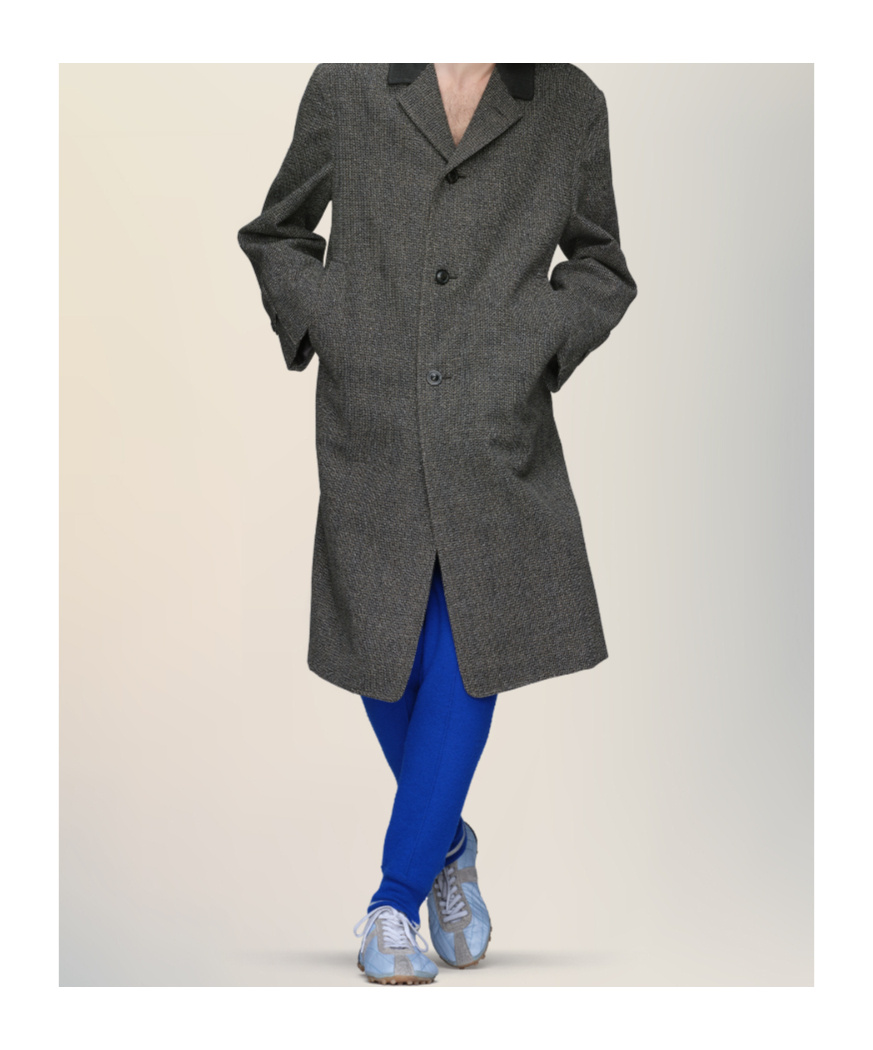 Maison Margiela Wool Coat In Brown