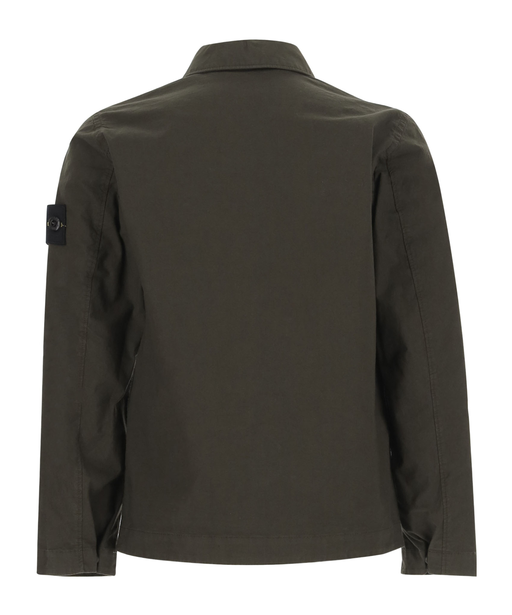 Stone Island Long-sleeved Casual Jacket In Green