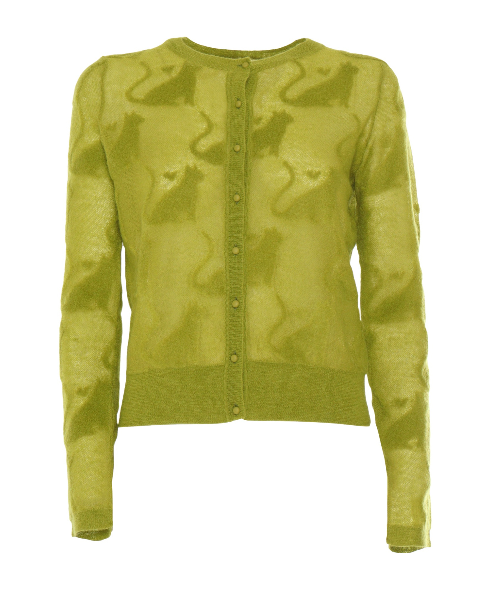 Max Mara Alvaro Lime Green Cardigan In Green