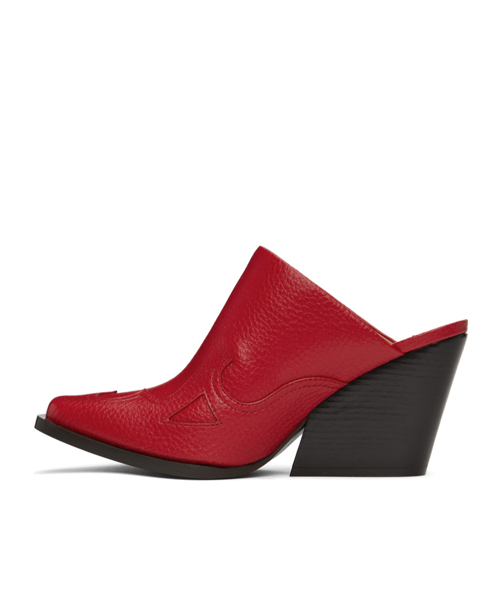 Stella Mccartney Cowboy Cloudy Muller Heels In Red