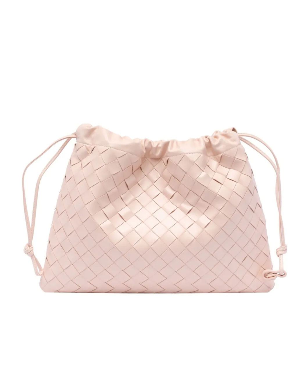 Bottega Veneta Medium Dustbag Intrecciato Leather Shoulder Bag In Nude