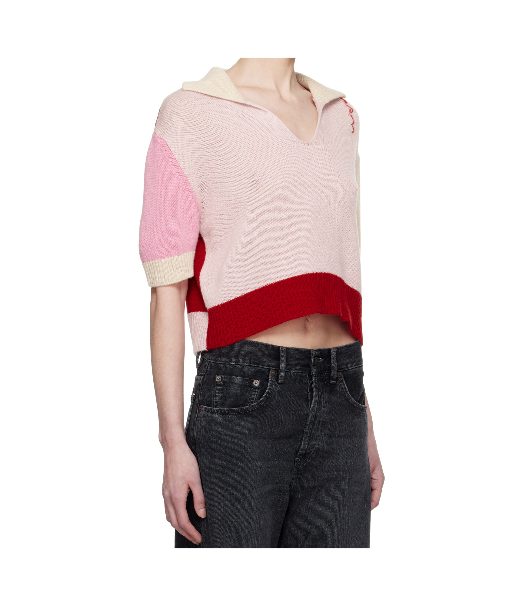 Marni Cropped Sweater In Nude