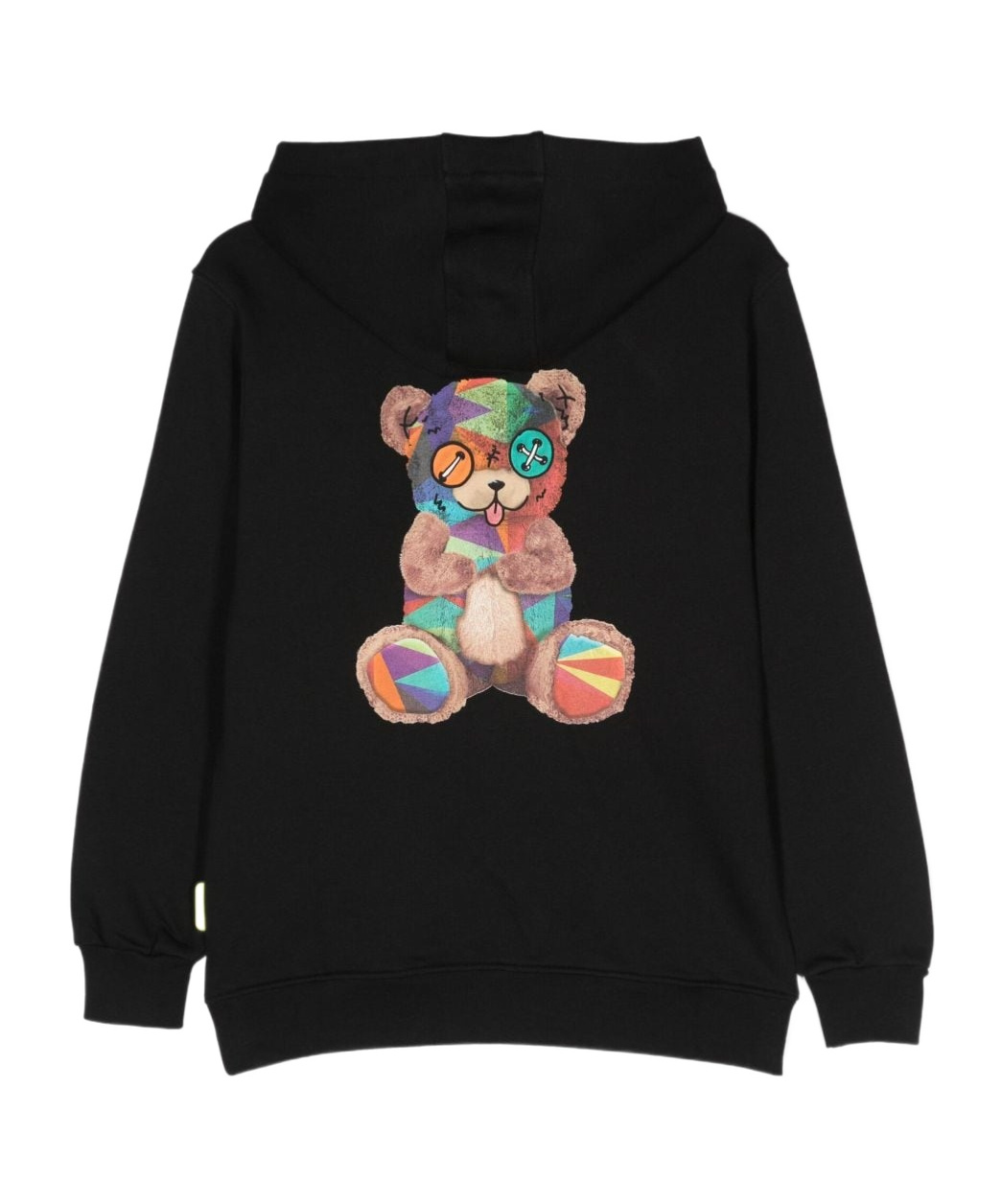 Barrow Bear-print Cotton Hoodie In Black