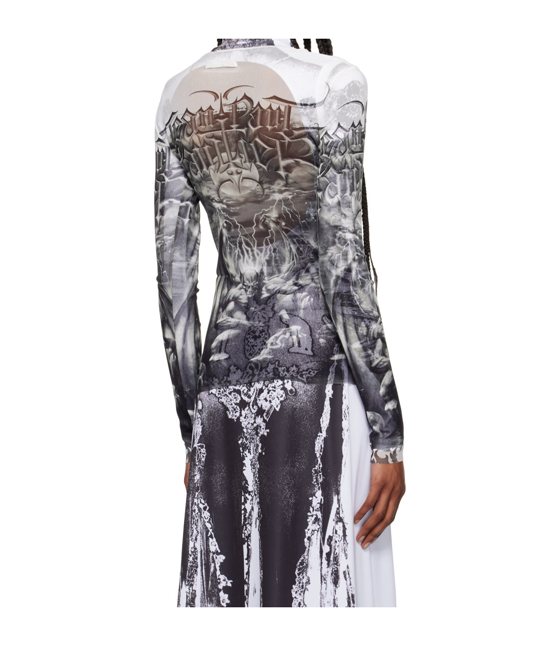 Jean Paul Gaultier Long-sleeved T-shirt In Gray