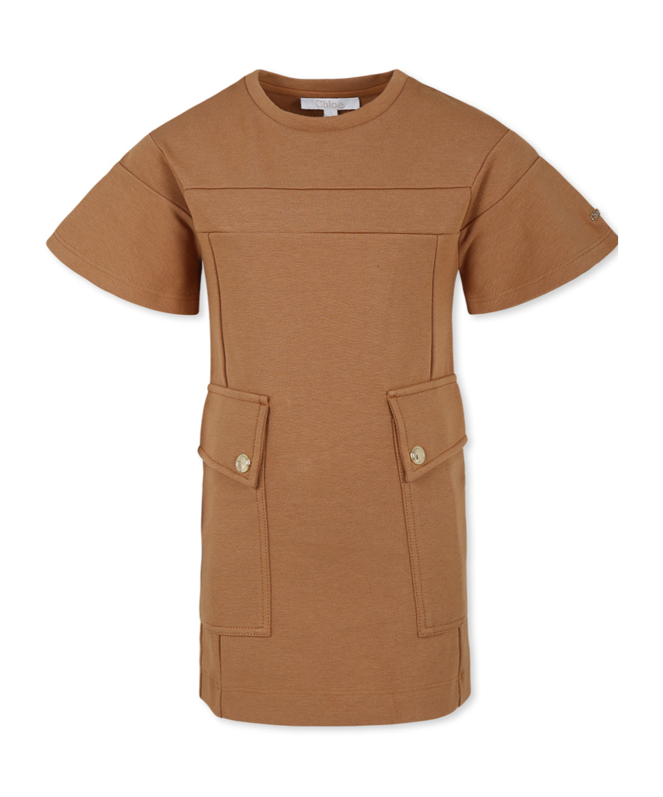 CHLOÉ PANELLED COTTON DRESS 