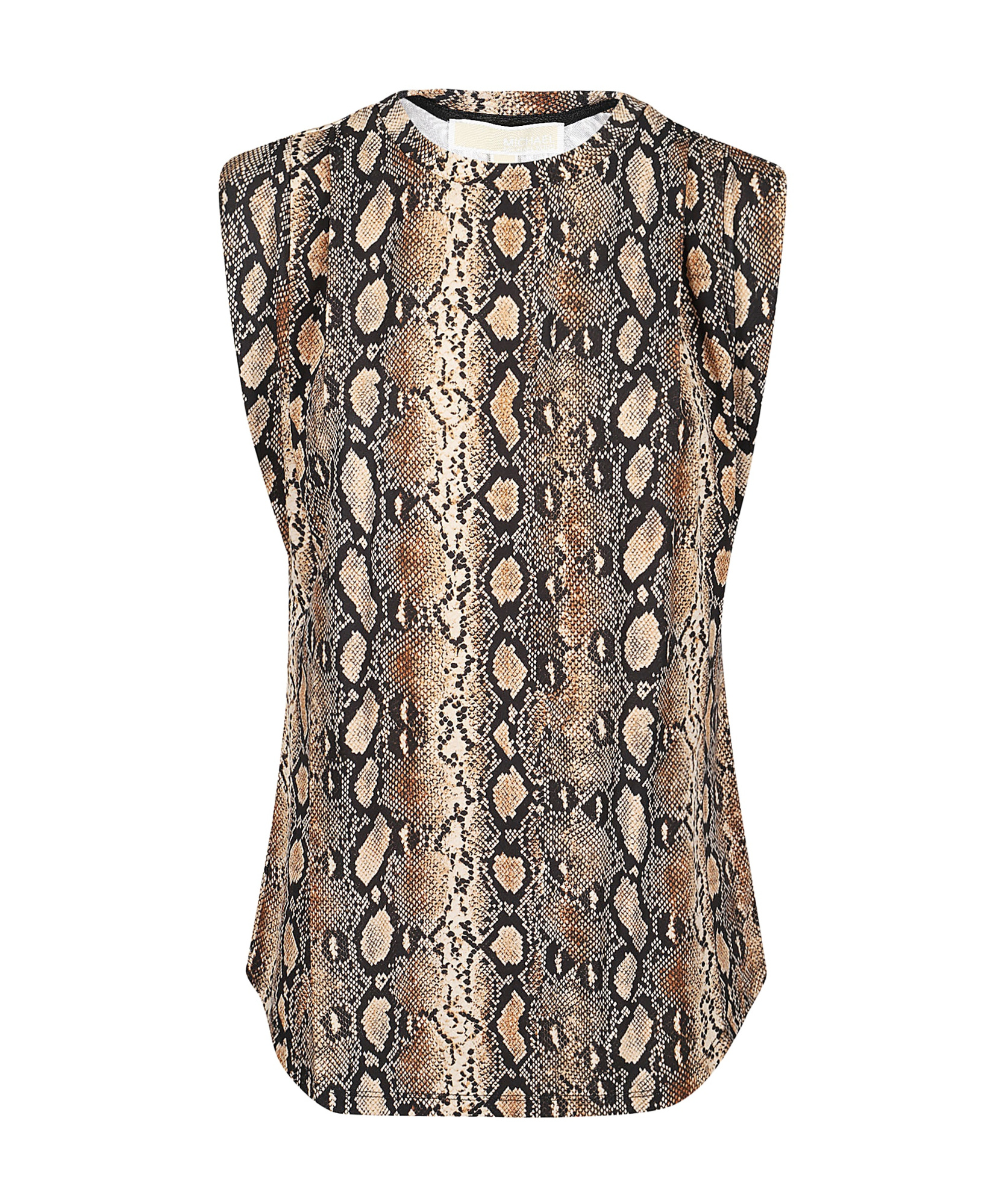 MICHAEL KORS T-SHIRT WITH SERPENTINE PATTERN WITH ROUND NECK 