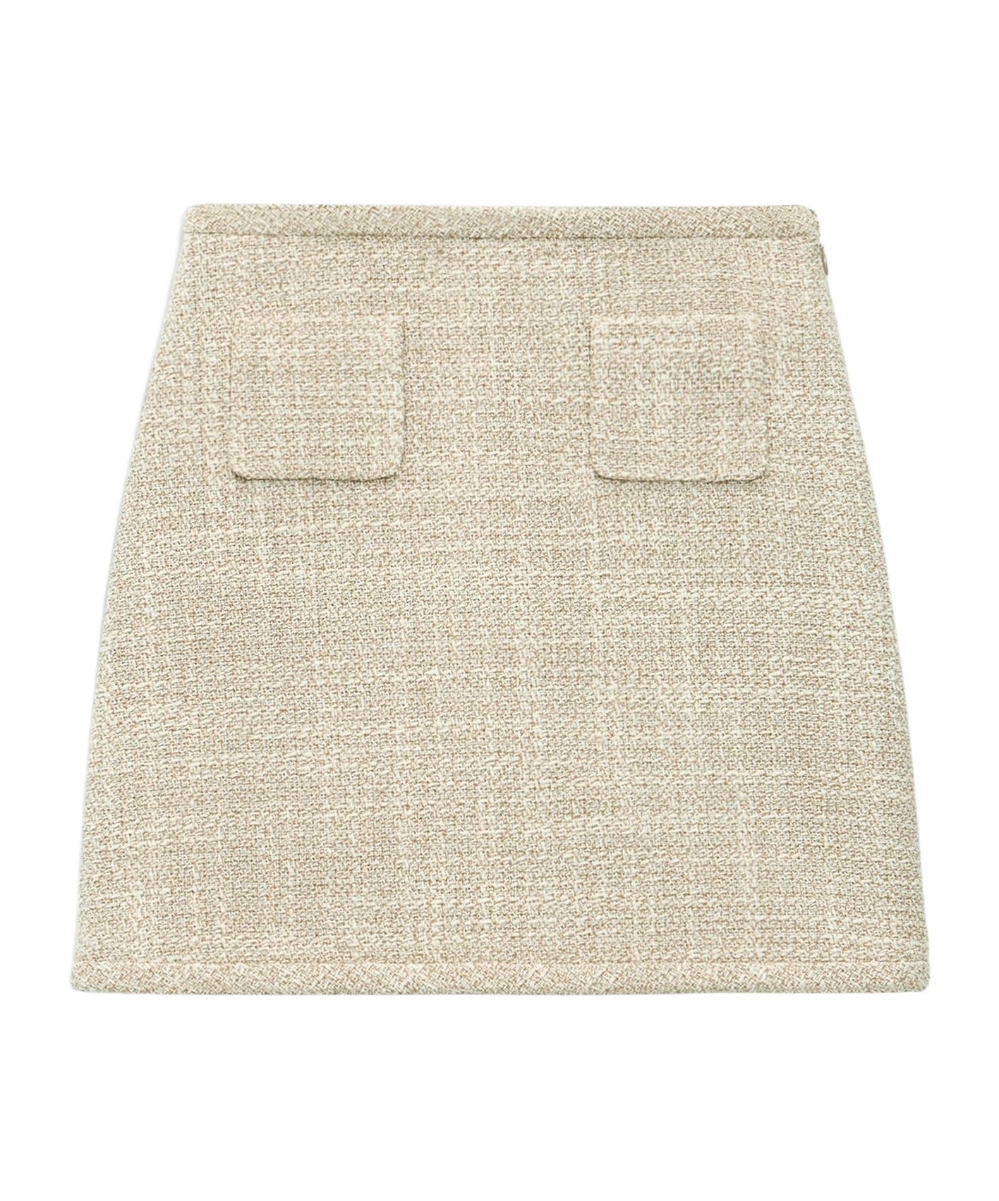 THEORY A-LINE MINI SKIRT IN TEXTURE TWEED