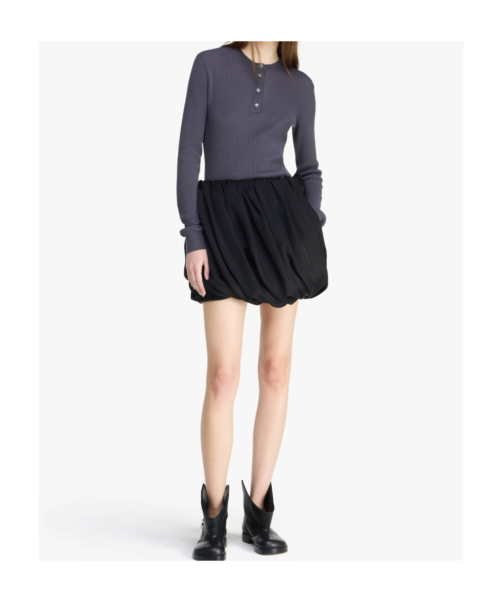 Jw Anderson Rolled Hemline Mini Skirt In Black