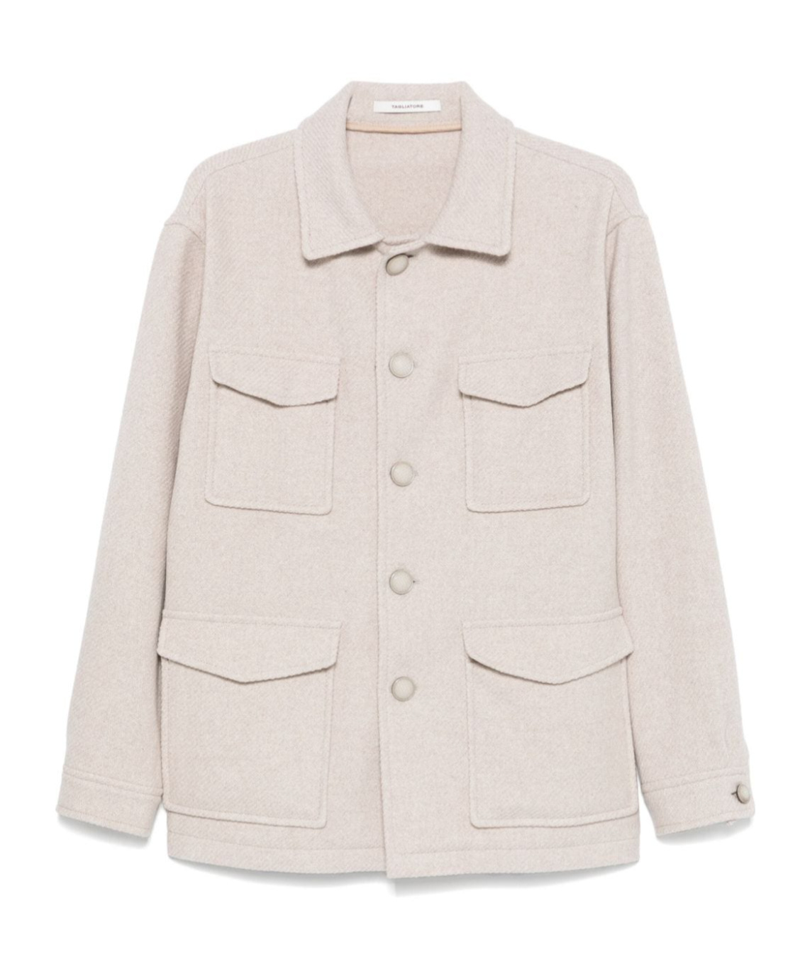 Shop Tagliatore Long-sleeved Casual Jacket In White