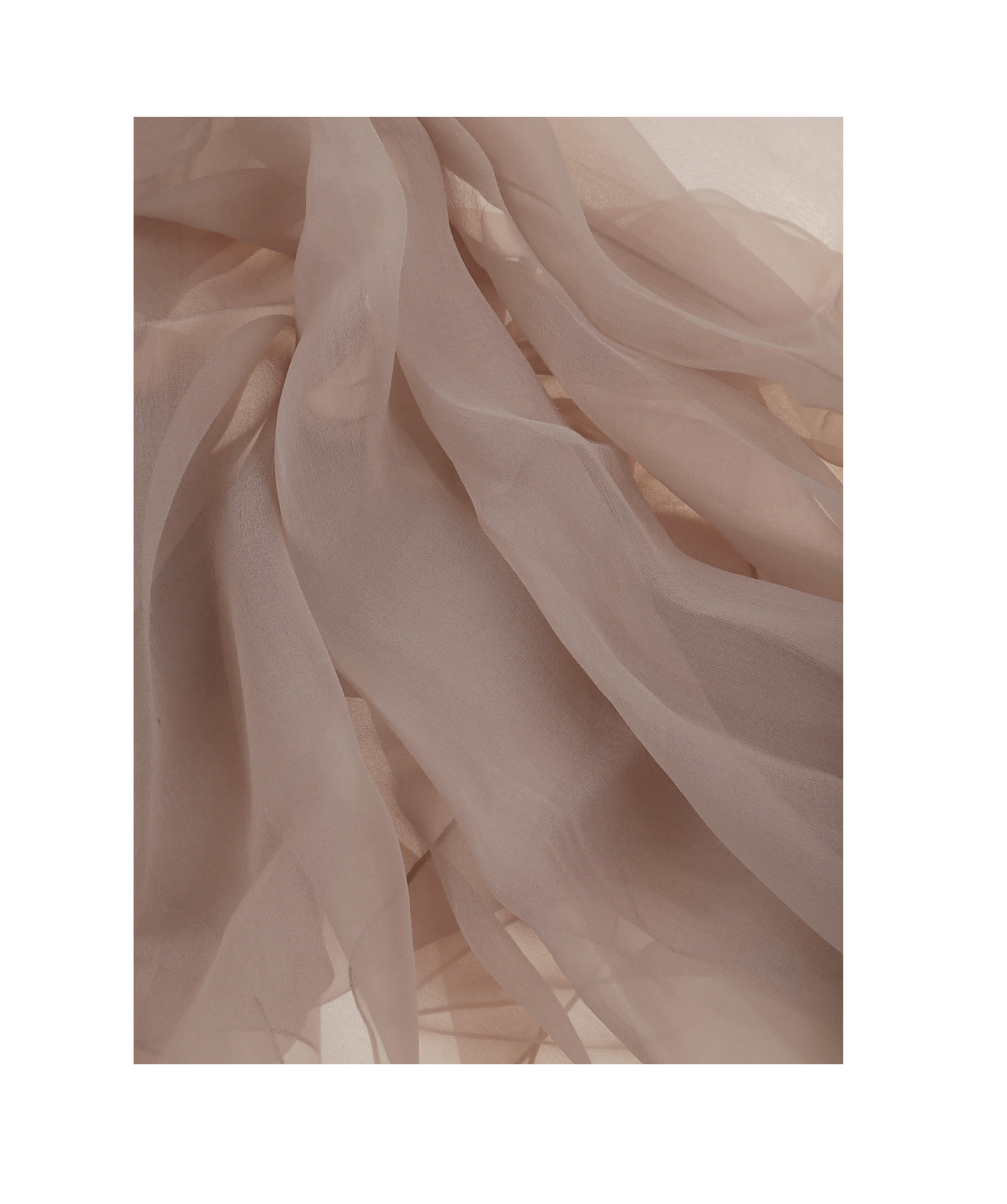 Alberta Ferretti Silk Scarf With Delicate Sheer Texture In Nude