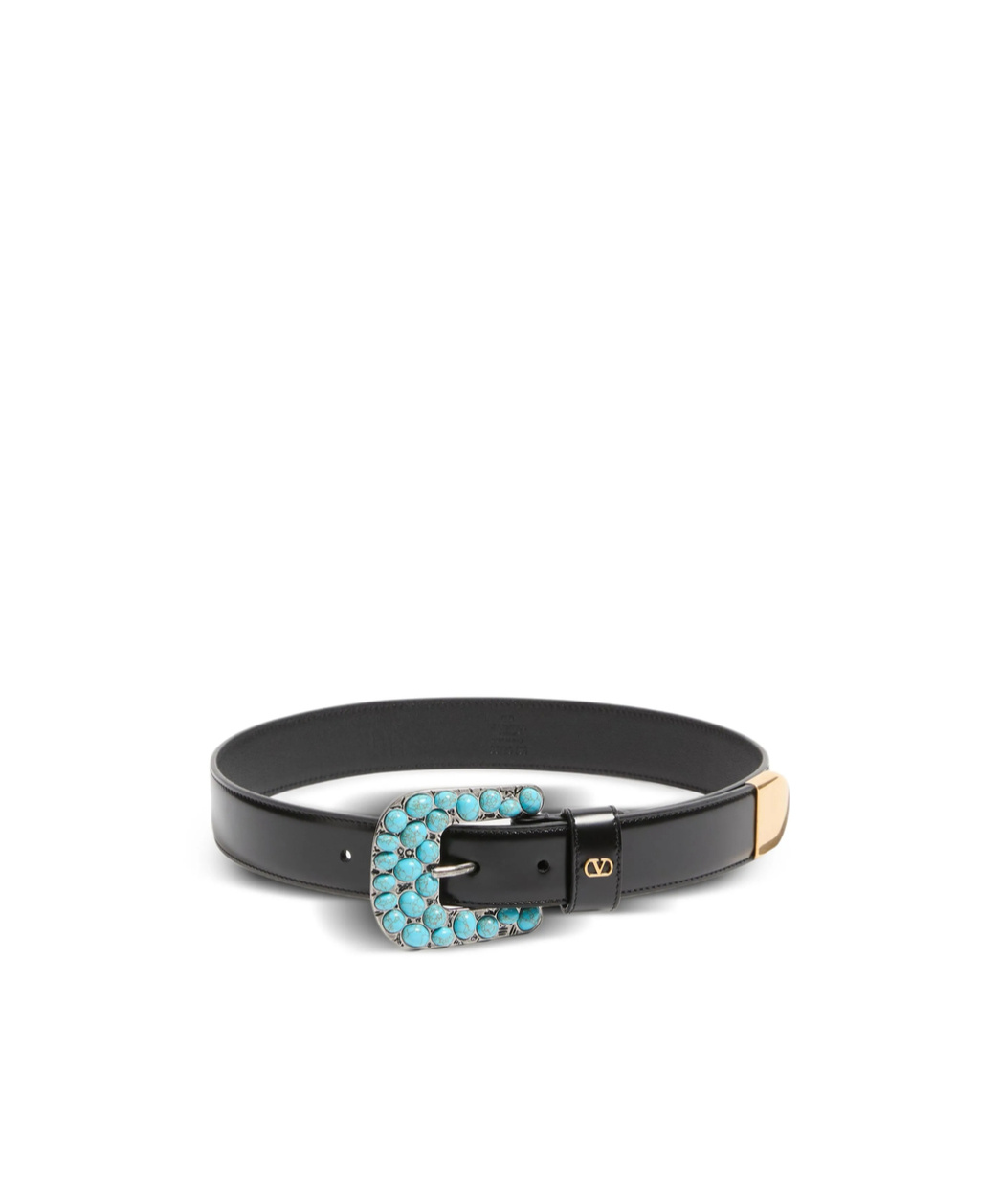 Valentino Logo Belt In Black