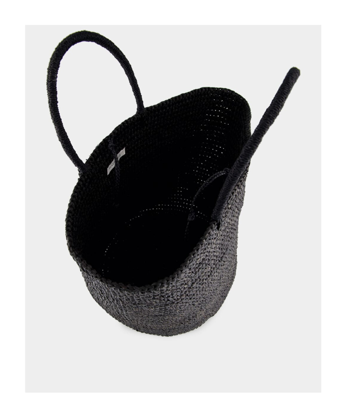 Sensi Studio Large Straw Tote Bag In Black