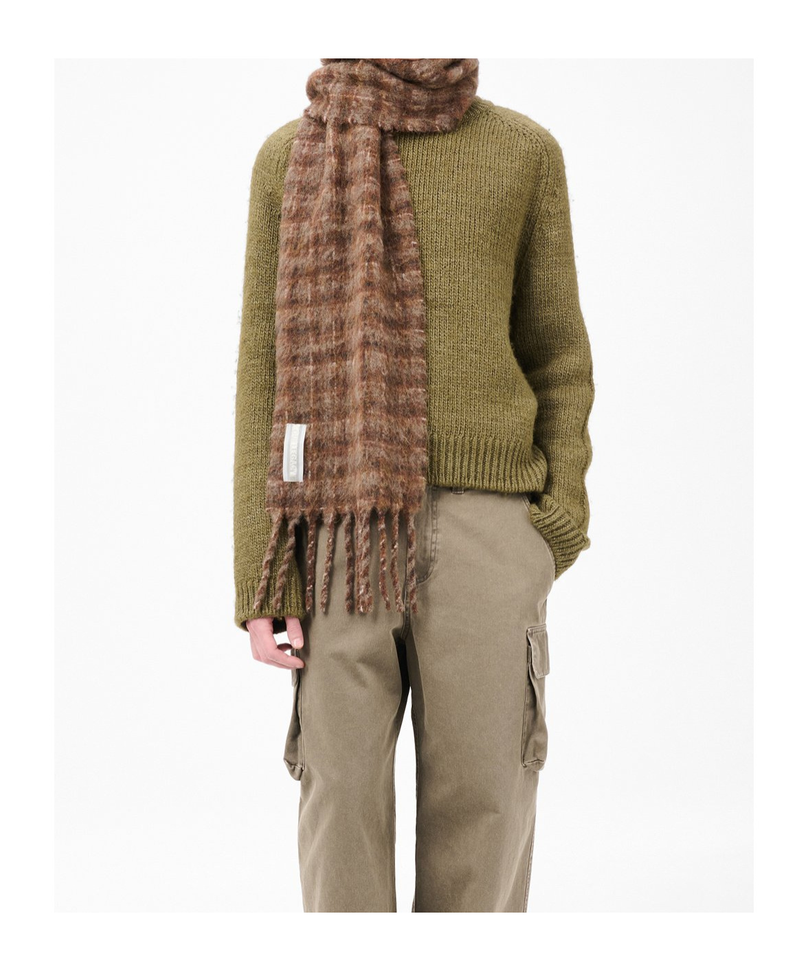 Our Legacy Dorf Check Fuzzy Alpaca In Brown