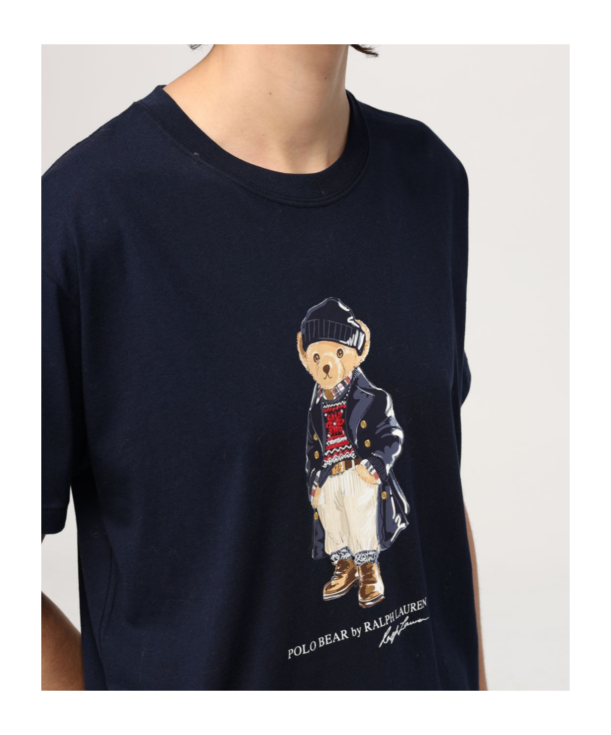 Shop Polo Ralph Lauren Polo Bear-print T-shirt In Black