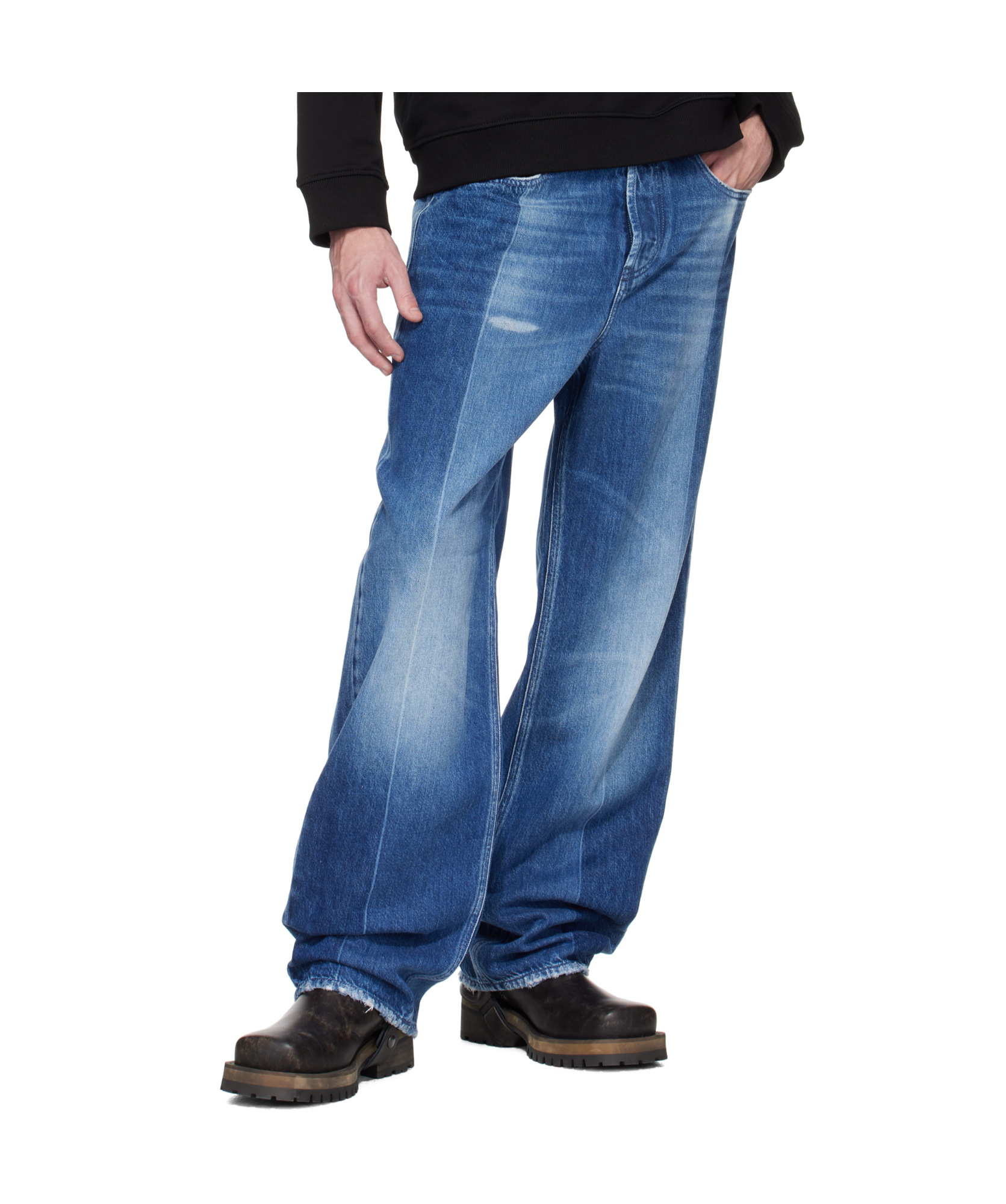 Shop Diesel 2001 D-macro 09l48 Jeans In Medium Blue