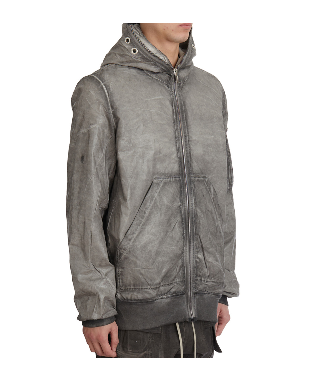 Rick Owens Drkshdw Long Sleeve Casual Jacket In Gray