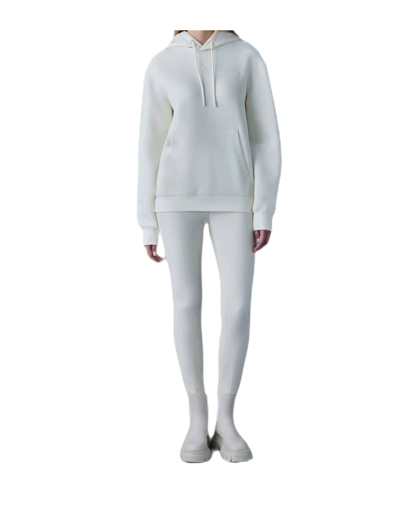 Mackage Long-sleeved Hoodie In White