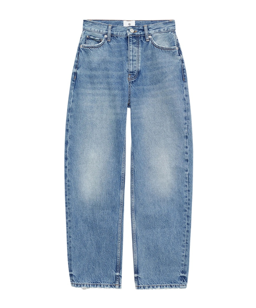 Anine Bing Five-pocket Denim Trousers Featuring Belt Loops In Blue