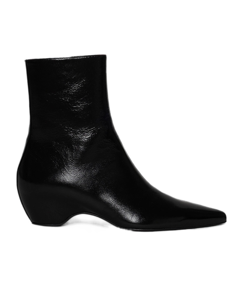 Khaite Arizona Pointed-toe Calf Leather Ankle Boots In Black