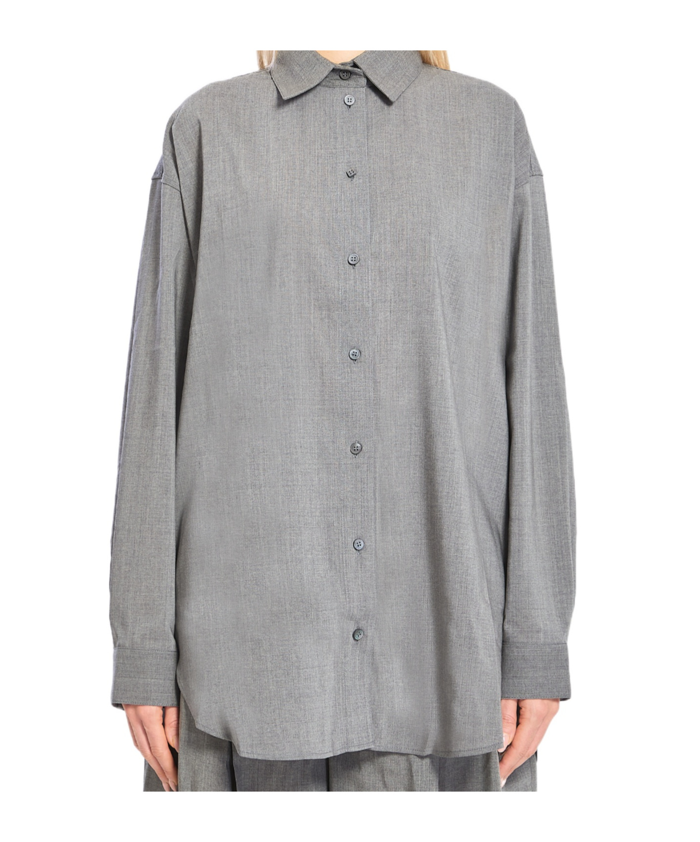 Jacquemus Long Sleeve Shirt In Gray