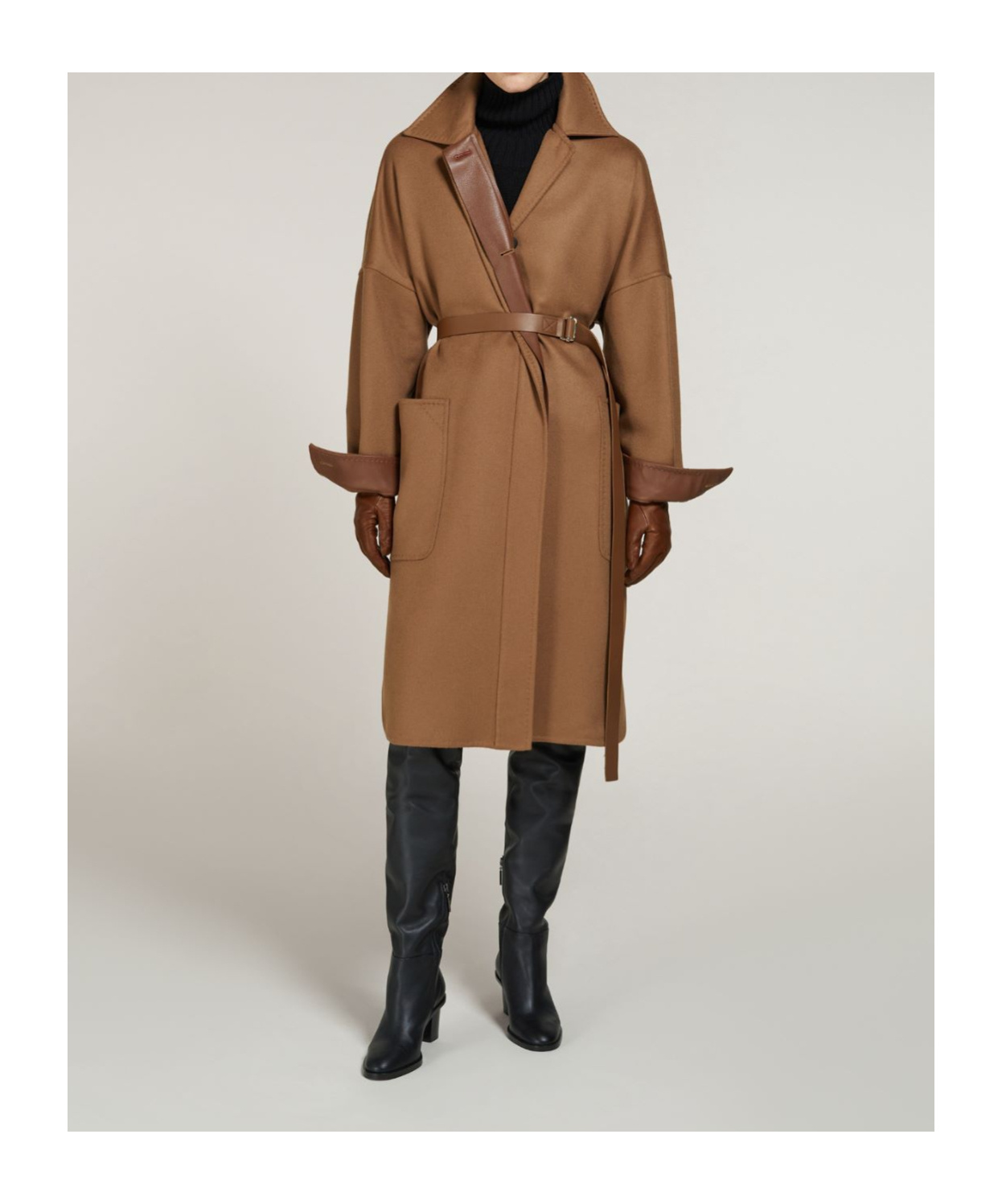 Max Mara Oversize Coat In Cashmere Coats Brown In Brown