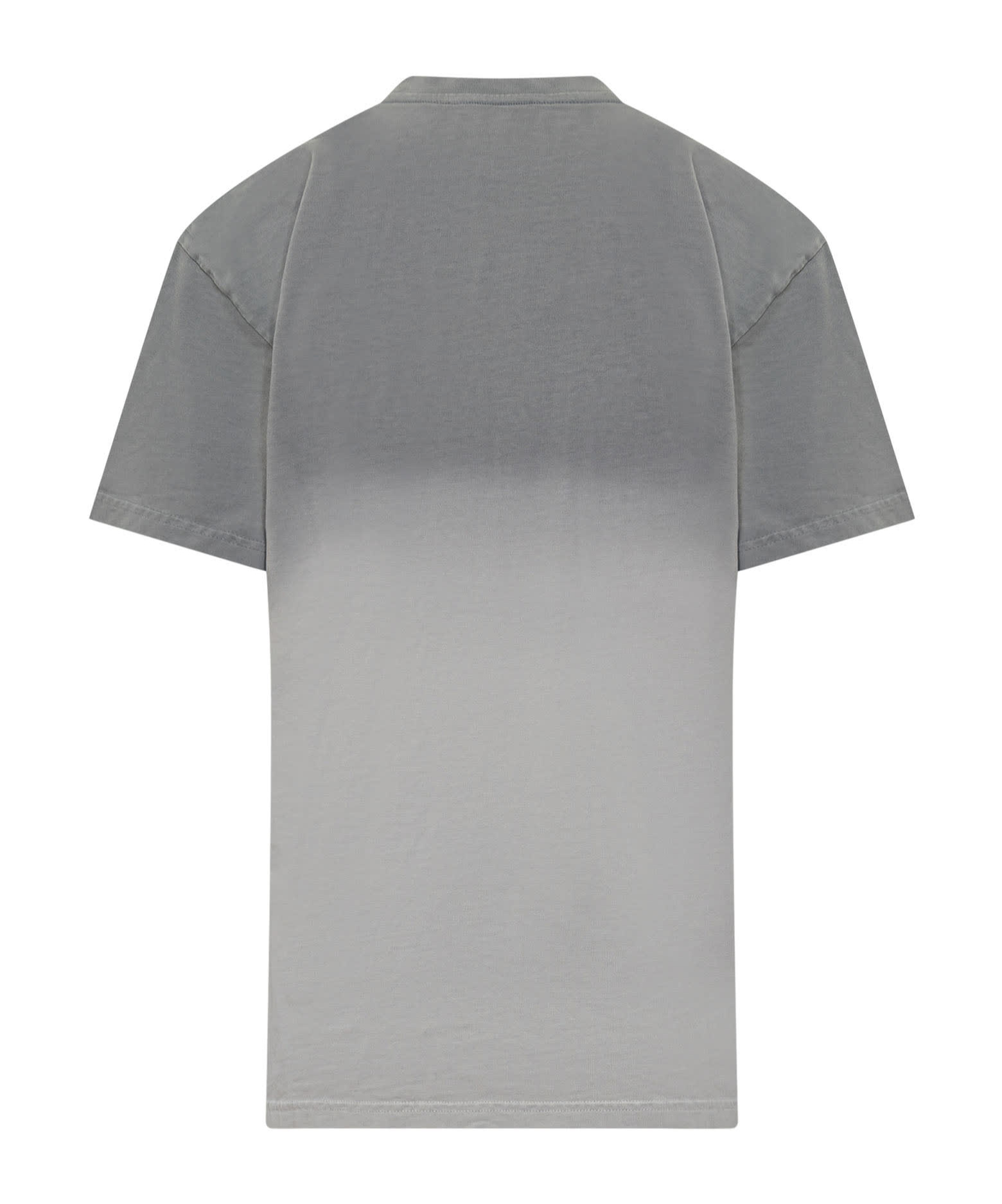 Jw Anderson Tie-dyed Logo Embroidered T-shirt In Gray