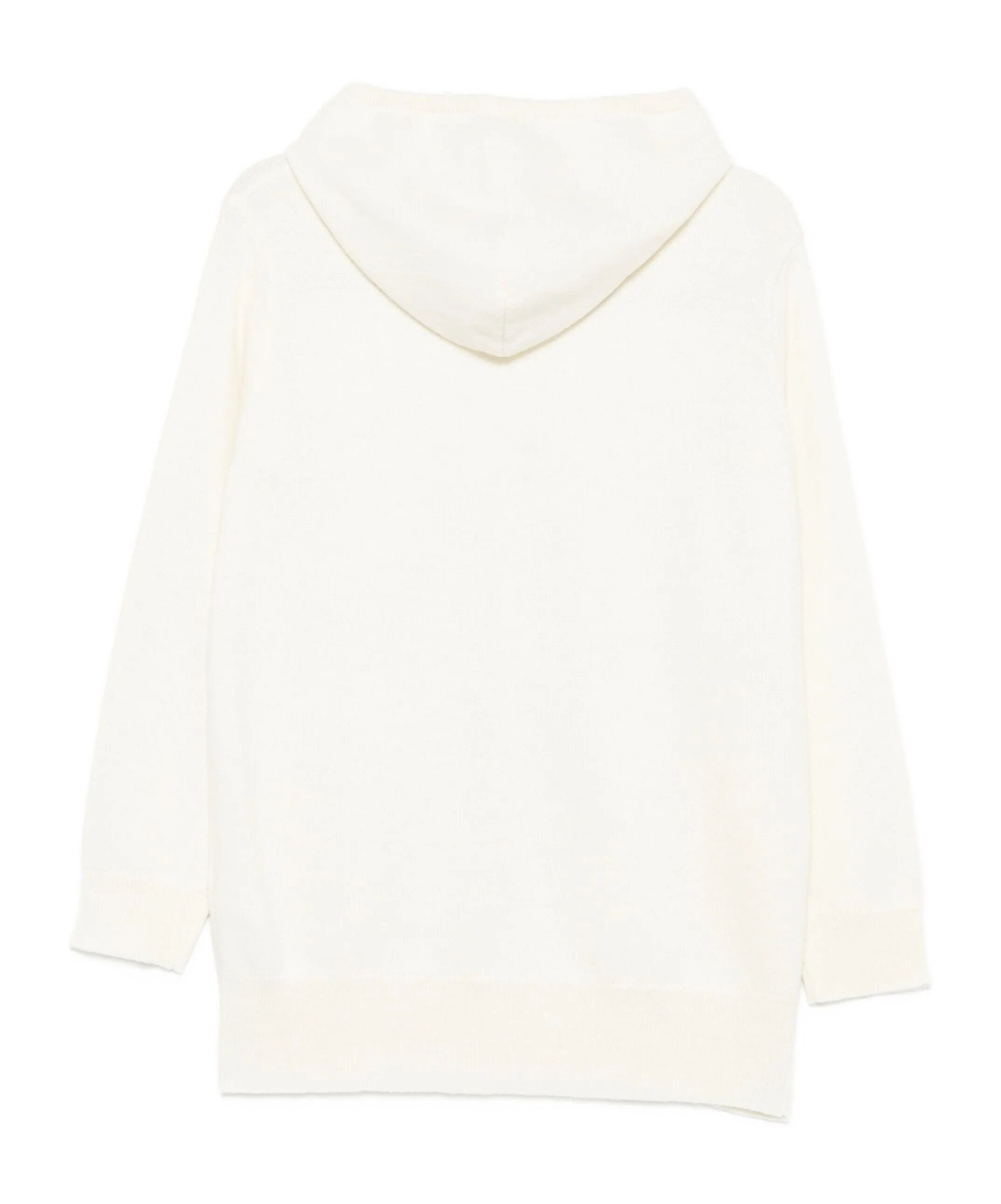 Ermanno Firenze Long-sleeved Hooded Sweatshirt In White
