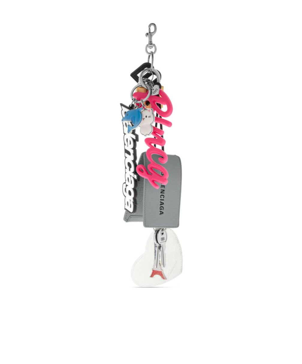 Balenciaga Turner Logo Pendant Key Chain In Multi-color